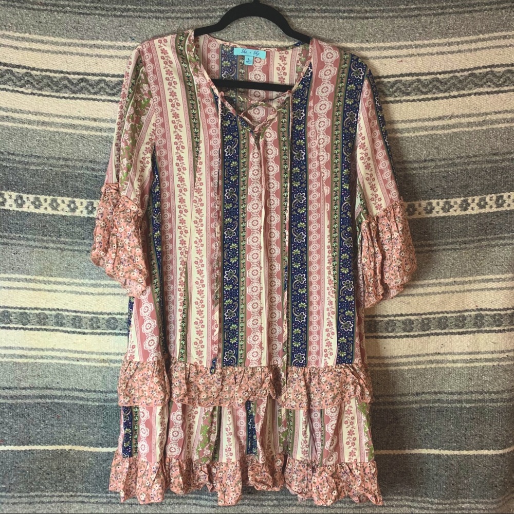 Boho Maternity Tunic size L She and Sky